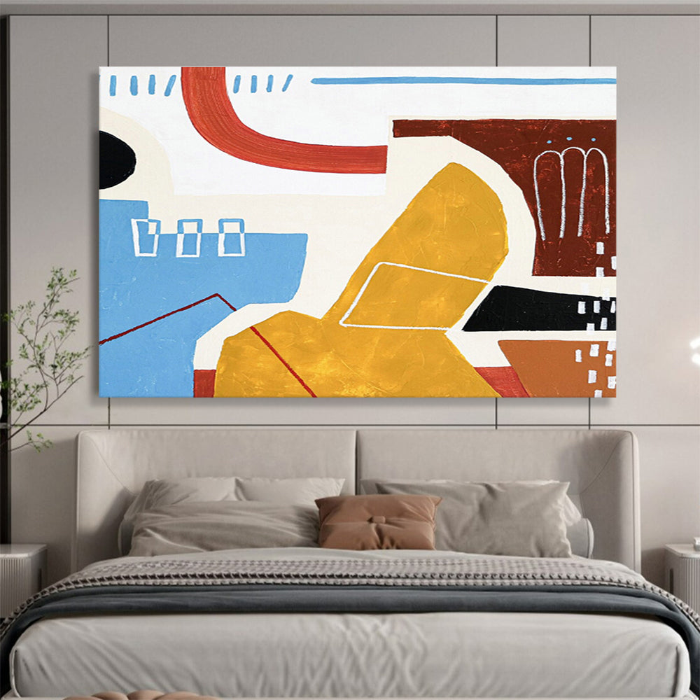 Custom Giant Abstract Hand Painting for Subterranean Mushroom Farm Cultivation Area DLZ2950