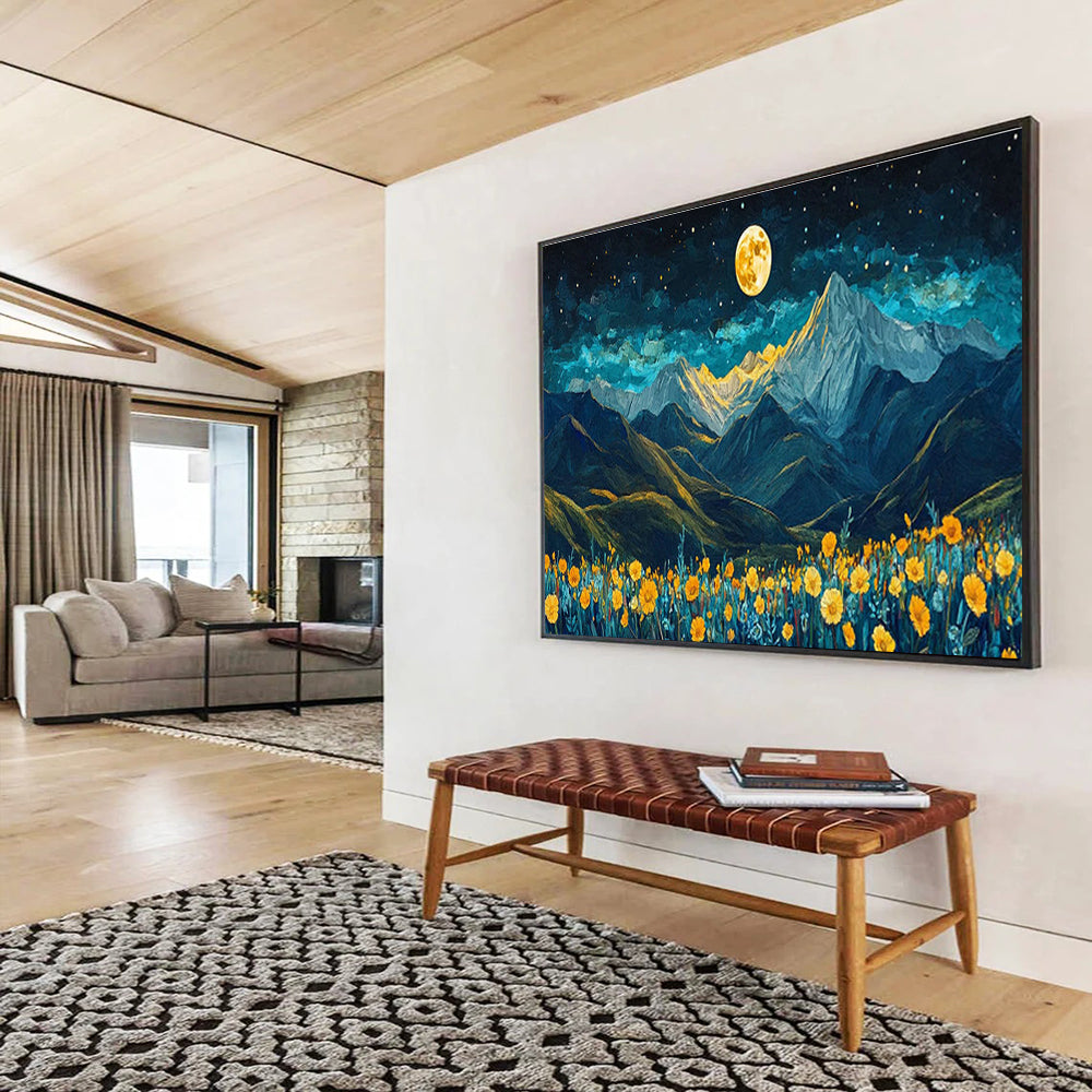 Large-Size Custom Hand-Painted Abstract Painting for Urban Vertical Farming Automated Pest Detection Lab DLZ3078