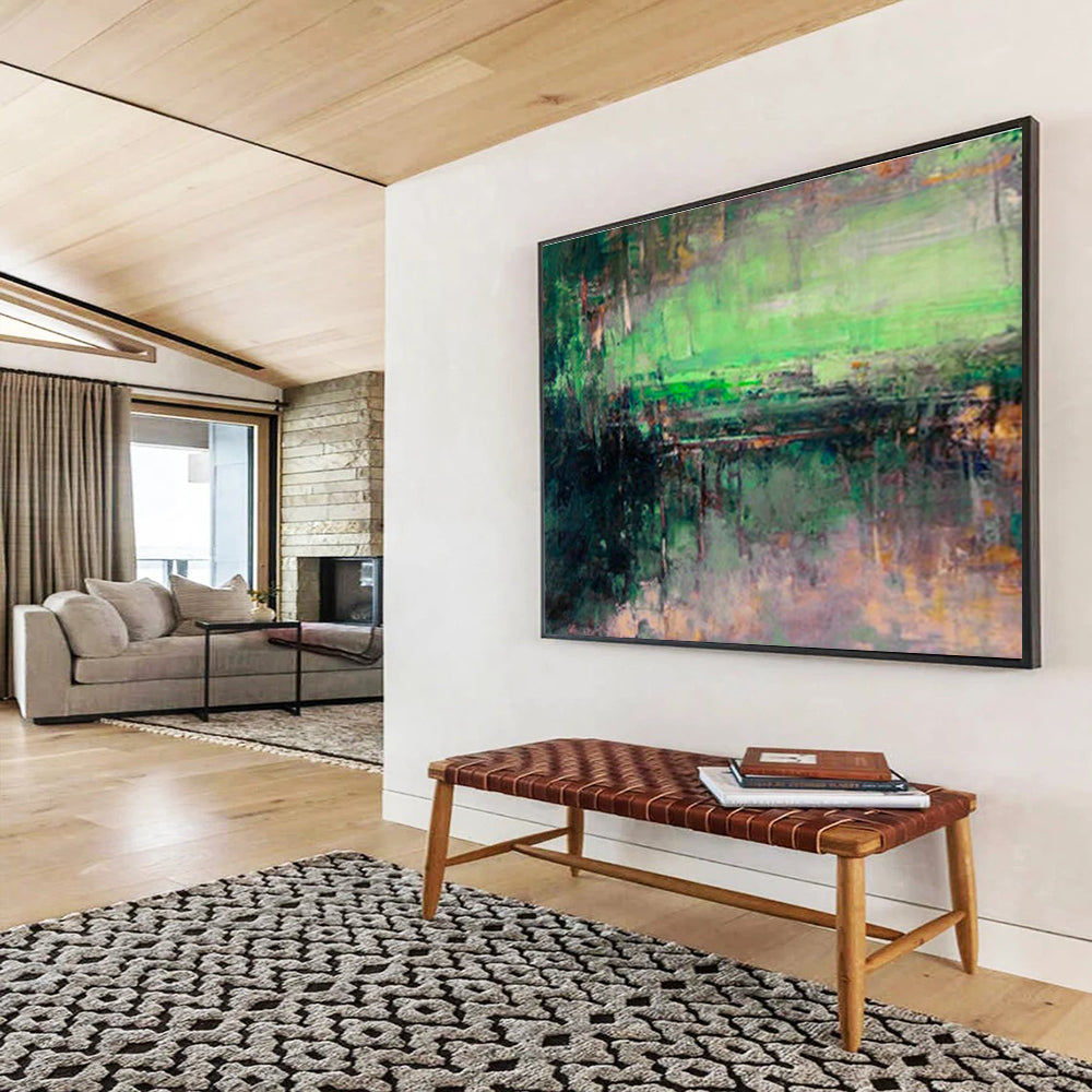 Custom-Made Giant Abstract Hand Painting for Sleep Clinic DLZ2779
