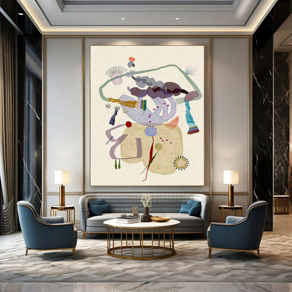 Extra Large Custom Handmade Abstract Painting for Cryptocurrency Trading Clubs  DLZ0092