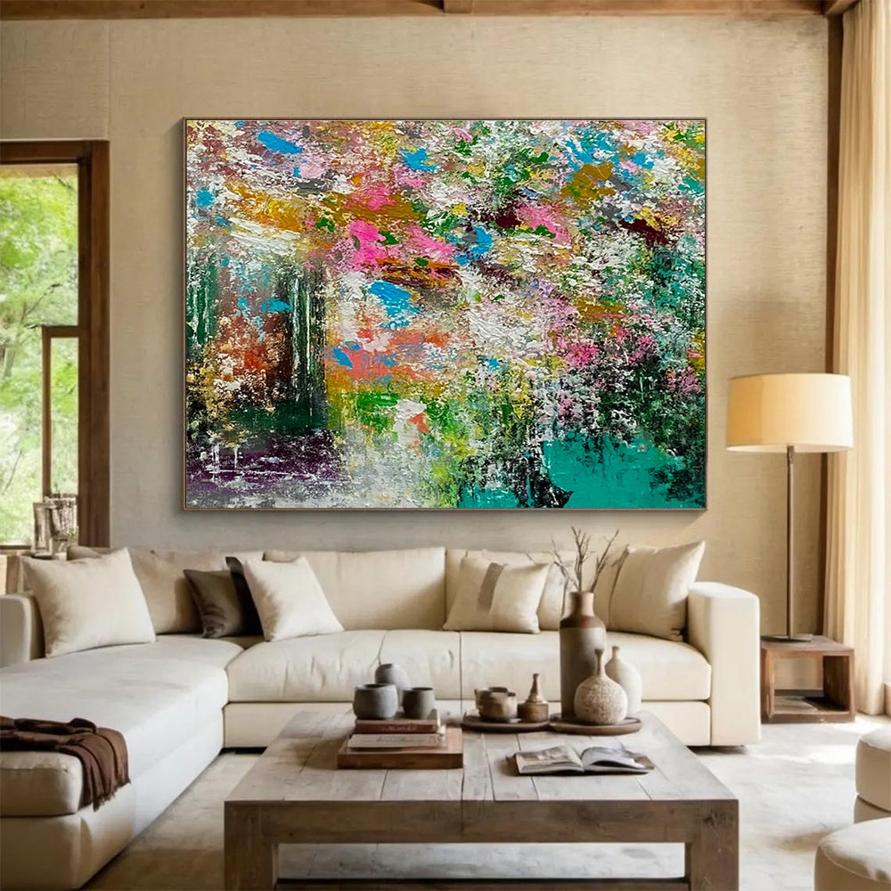 Extra Large Custom Hand-Painted Abstract Canvas for Fashion Design Studios DLZ3303