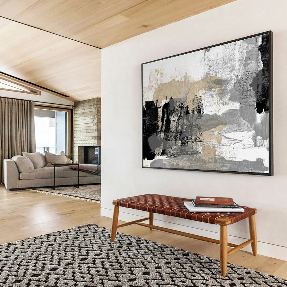 Oversized Custom Hand-Painted Abstract Art for Sustainable Forestry Management Center DLZ2832