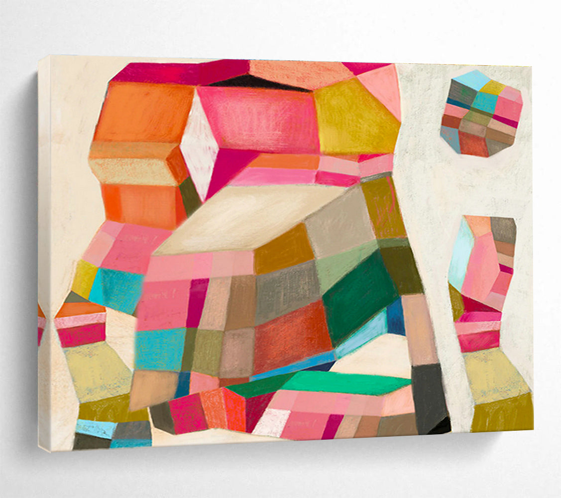 Reclaimed Wood Custom Hand-Painted Abstract for Eco-Friendly Spaces