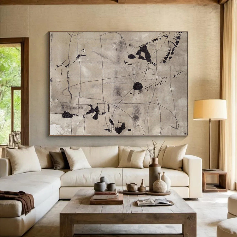 Large Custom Abstract Hand-Painted Art for Urban Heat Island Mitigation Project Office DLZ2830