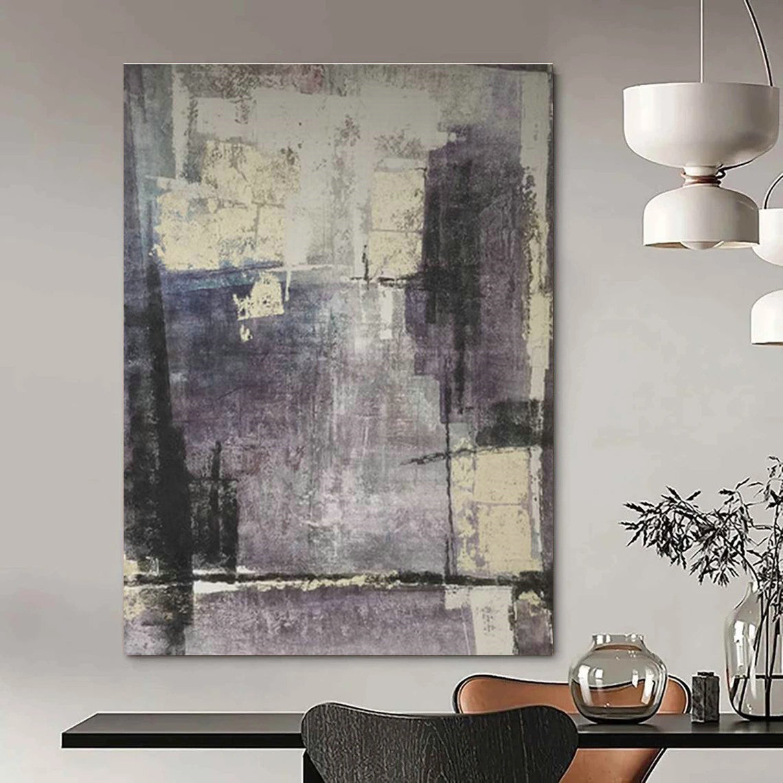 Grand Custom Hand-Painted Abstract Canvas - Inspiring Atmosphere for Coding Bootcamps  DLZ0188