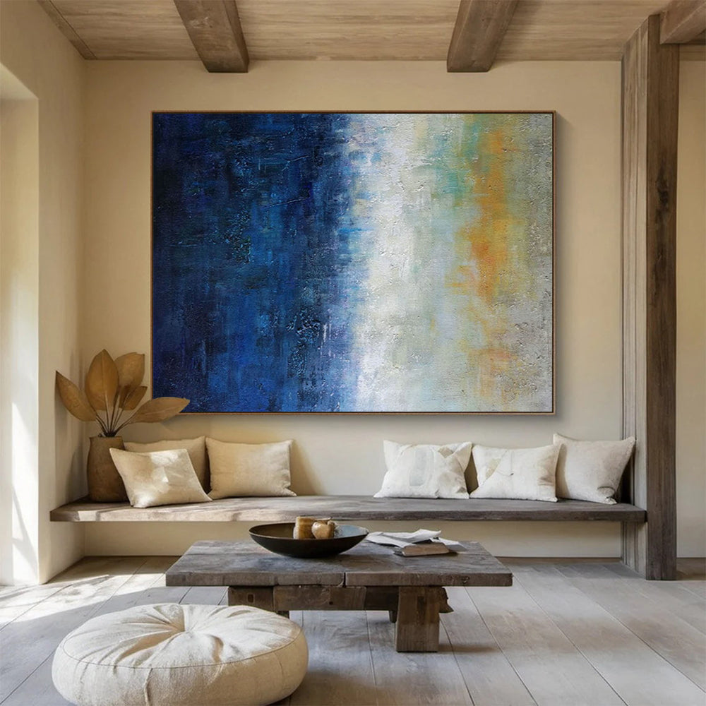 Big Handmade Abstract Wall Art, Subtle Monochromatic for Scandinavian Decor DLZ3238