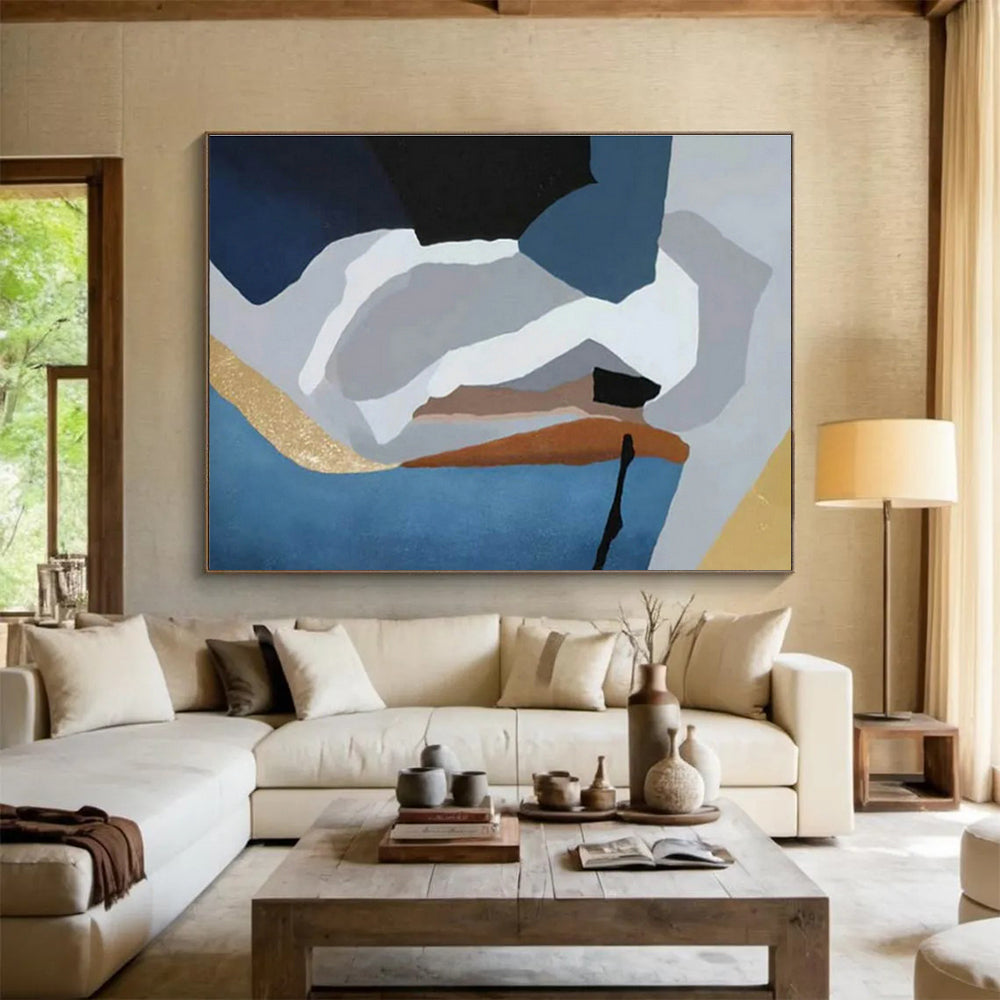 Tailored Hyper-Speed Maglev Maintenance Facility Giant Abstract Hand Painting DLZ2557