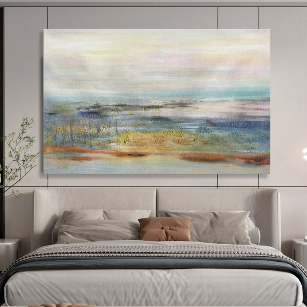 Oversized Custom Abstract Hand Painting for Gym DLZ2684