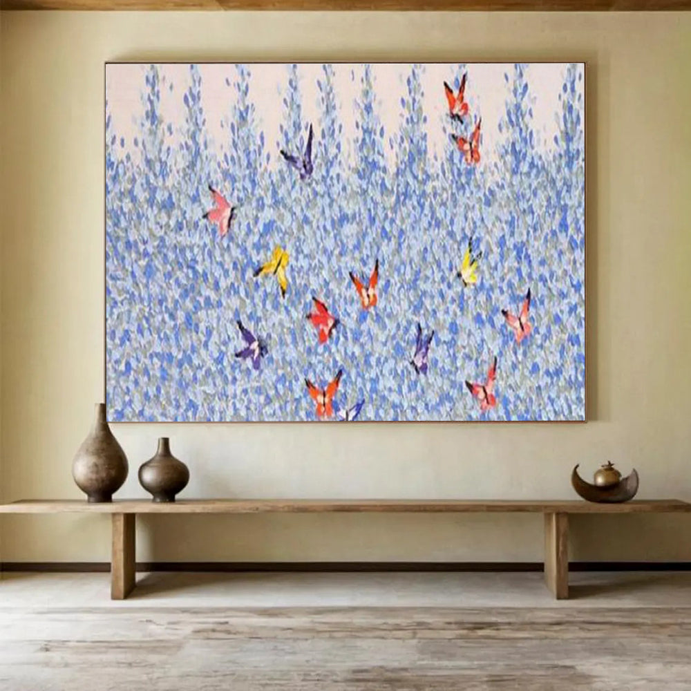 Customized Large Abstract Hand Painting for Antarctic Marine Microbial Fuel Cell Research Station DLZ3043