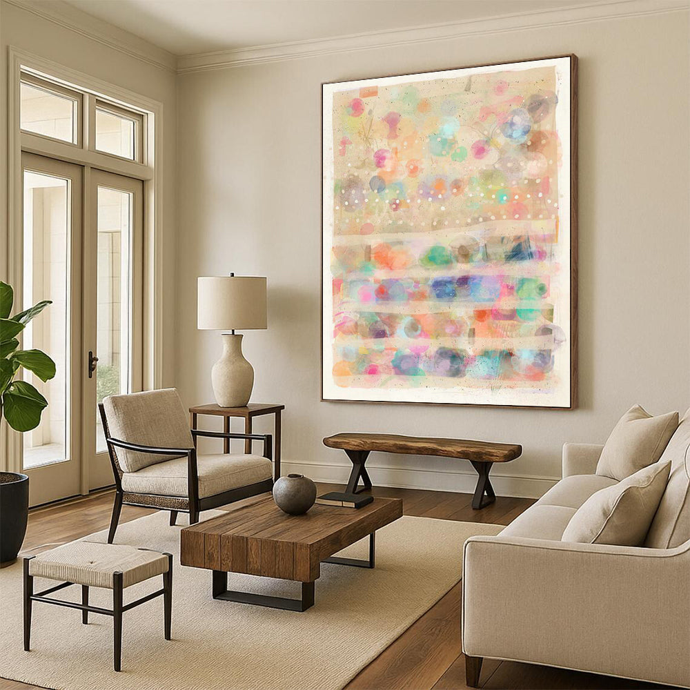 Extra Wide Custom Handmade Abstract Painting for Urban Mural Art Studios  DLZ0104