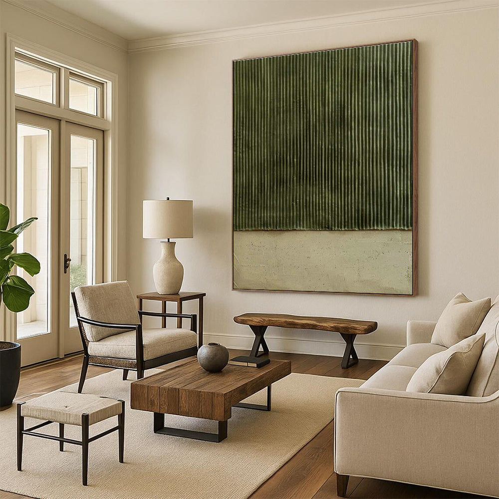 Intricate Large-Scale Custom Hand-Painted Abstract Artwork - Botanical Elegance for Orchid Showrooms  DLZ0329