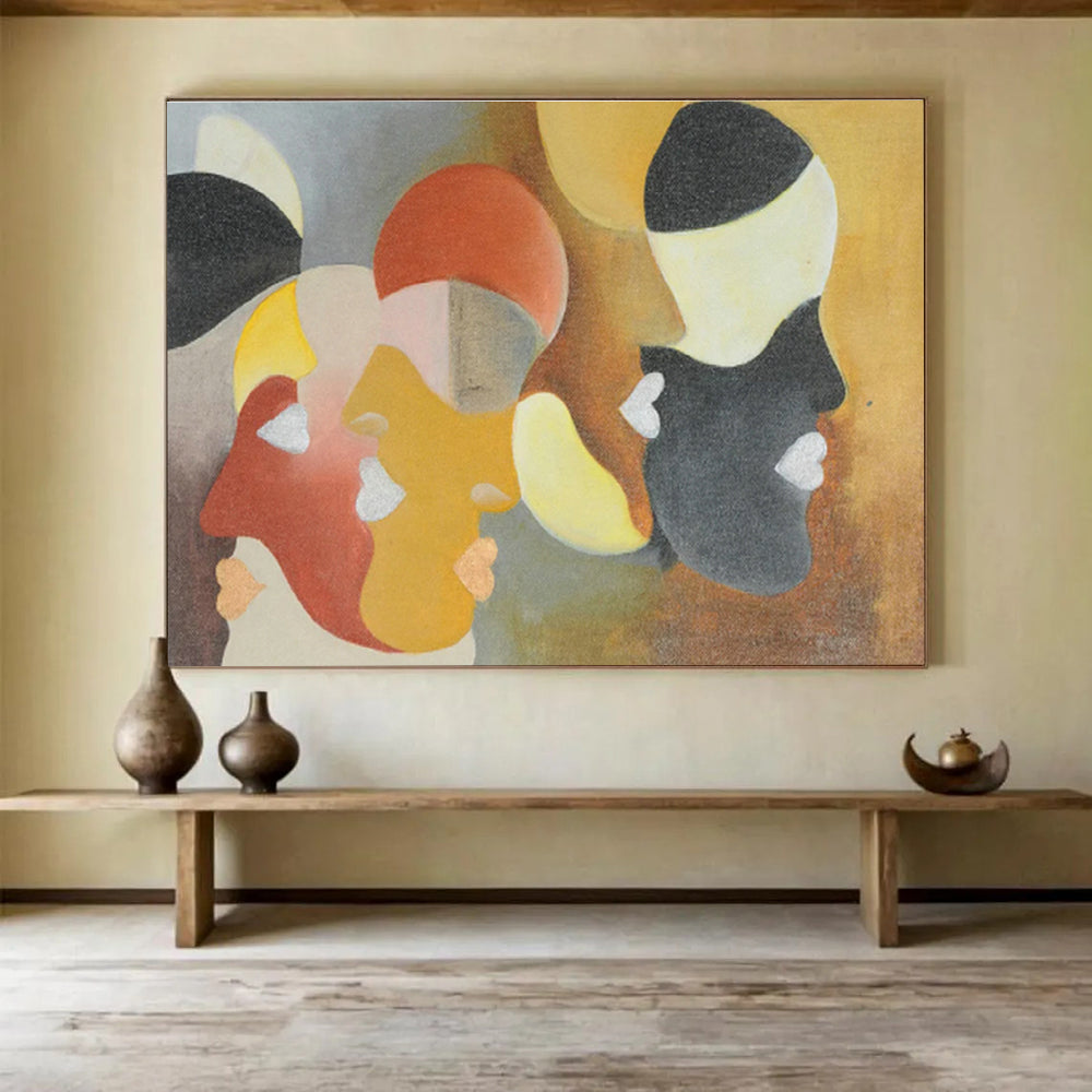 Giant Modern Abstract Art - Commissioned Mixed Media Wall Decor for Hotel Lobbies