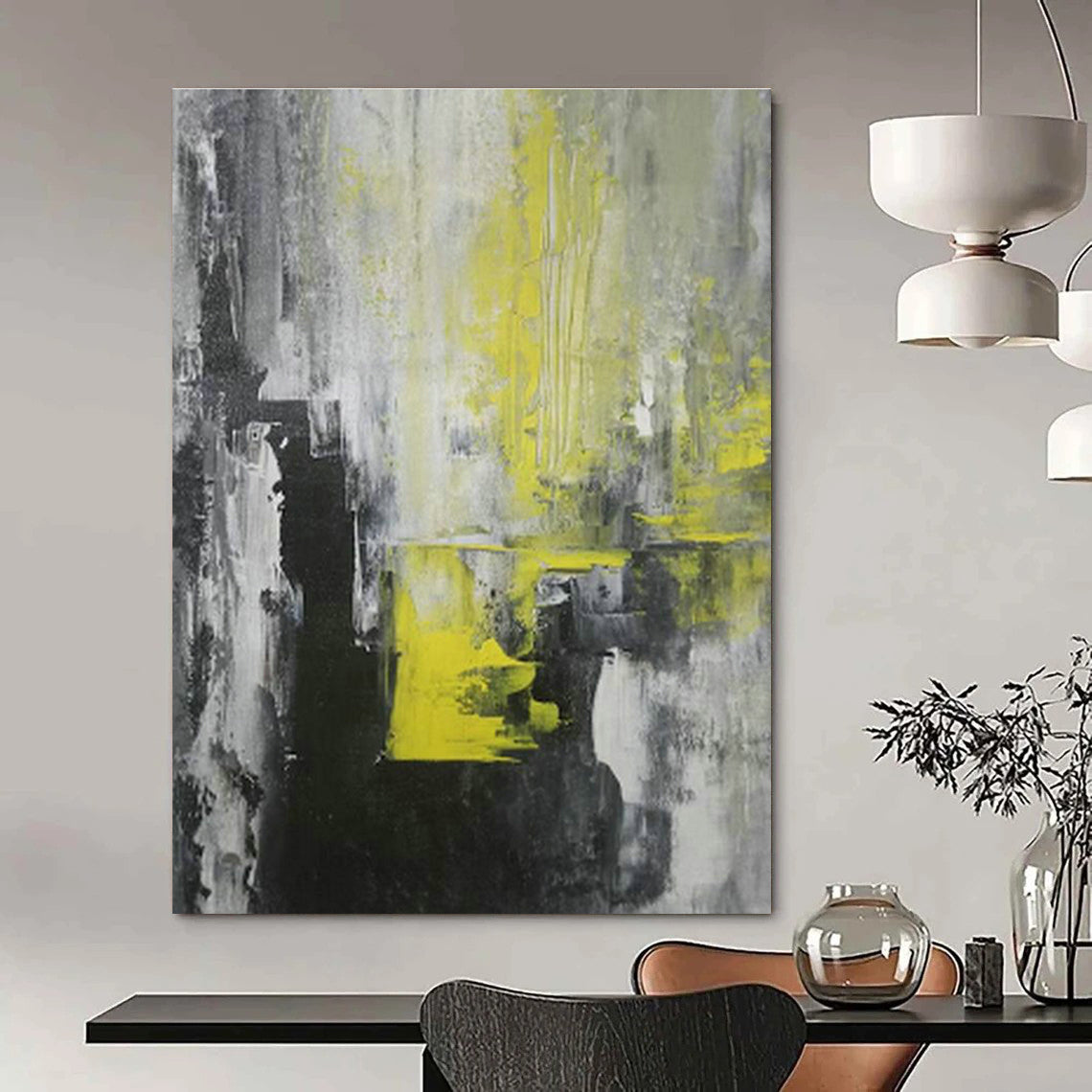 Extra Large Custom Handmade Abstract Painting for Sustainable Living Showrooms  DLZ0063