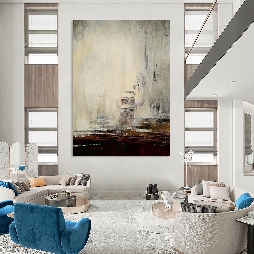 Vast Custom Hand-Painted Abstract Painting - Cinematic Vision for Independent Film Studios  DLZ0315