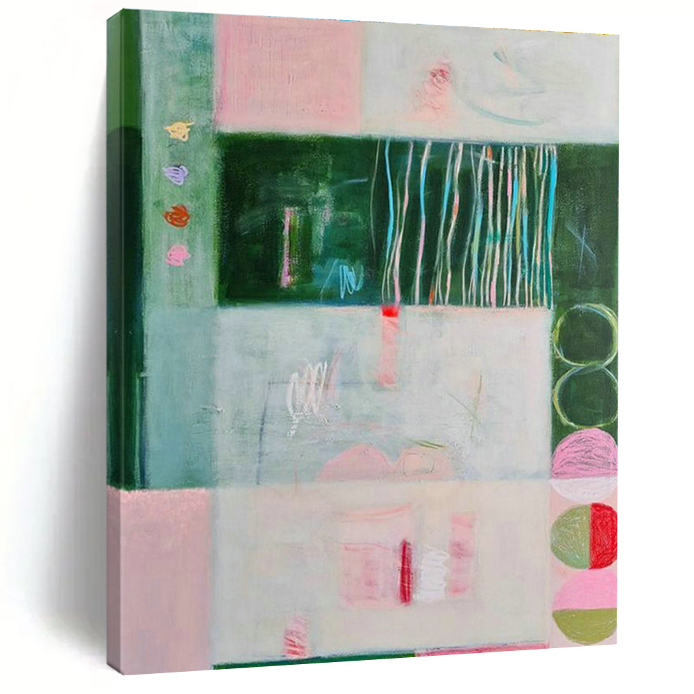Large-Scale Customizable Hand-Painted Abstract Painting - Fun Art Decoration for Mahjong Rooms  DLZ0145