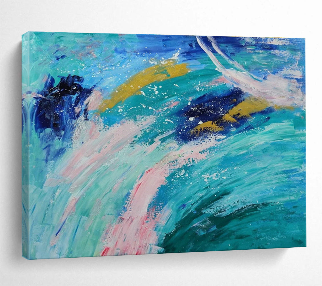Oversized Custom Abstract Hand Painting for Deep-Sea Coral Nursery Expansion Project Office DLZ3038