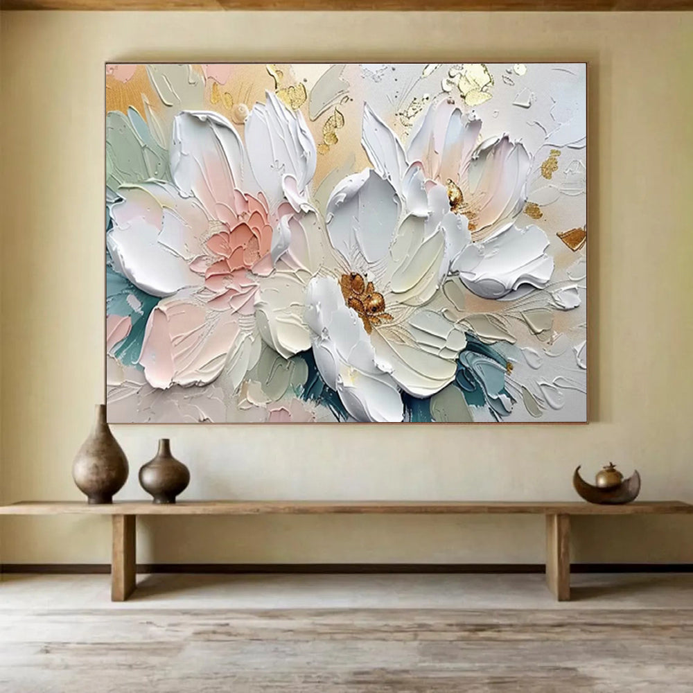 Oversized Custom Abstract Hand Painting for Deep-Sea Coral Reef Fragmentation Research Project Office DLZ3096