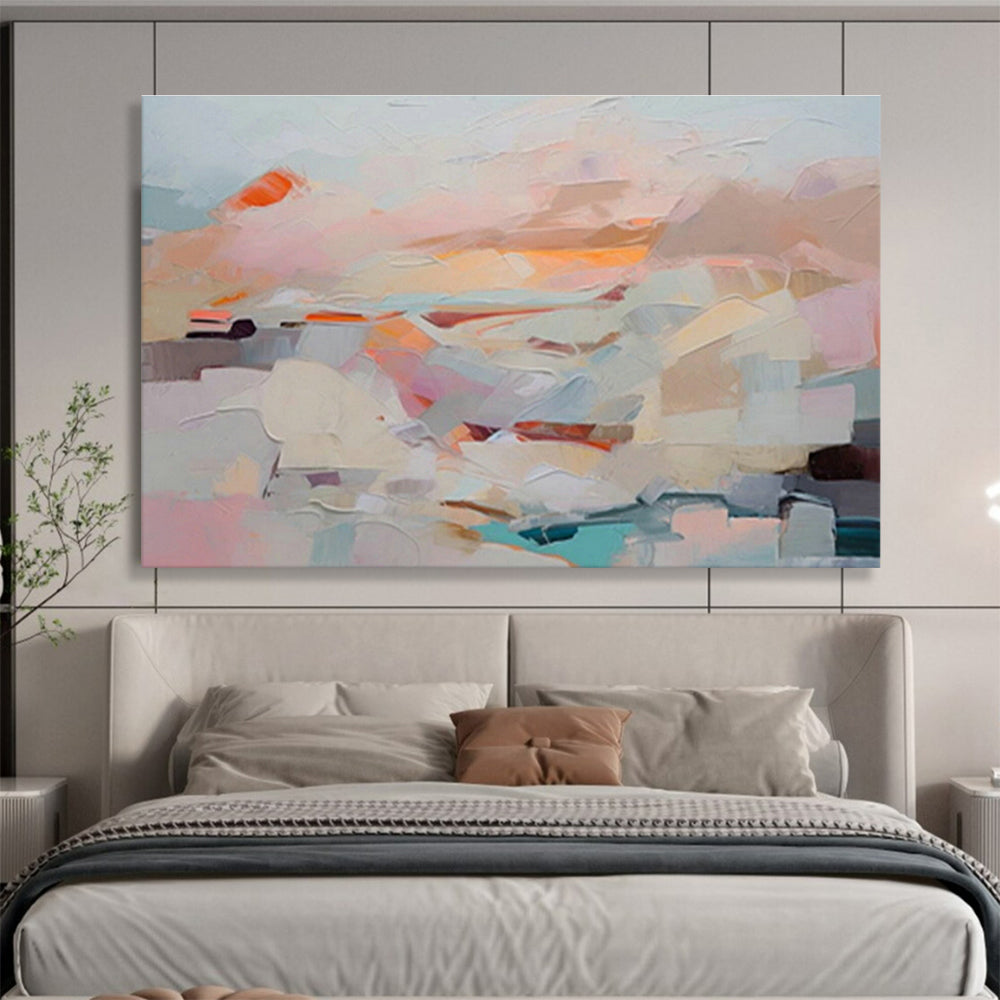 Large Custom Abstract Hand-Painted Art for Airport Terminal Duty-Free Area DLZ2794