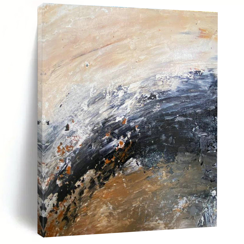 Extra Wide Custom Hand-Painted Abstract Painting for Train Station Waiting Halls  DLZ0008