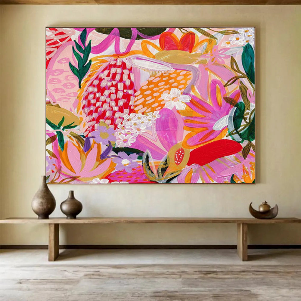 Oversized Custom Hand-Painted Abstract Art for Antarctic Sea Ice Albedo Research Base DLZ3092