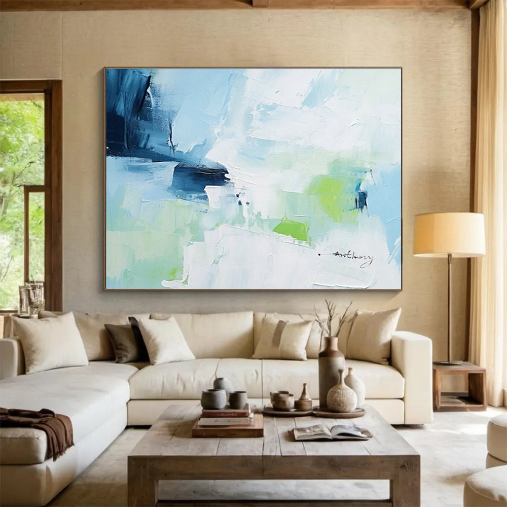 Oversized Custom Abstract Hand Painting for Cafe DLZ2692