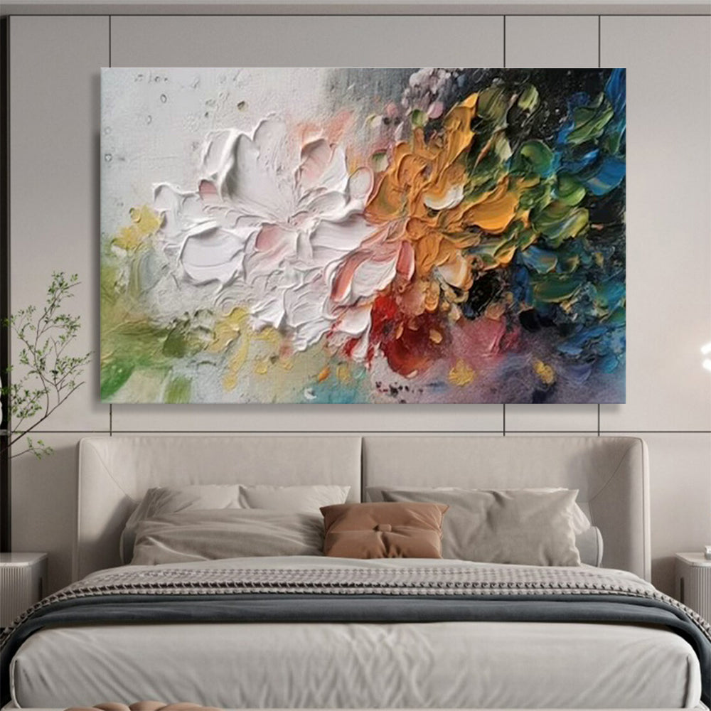 Oversized Custom Hand-Painted Abstract Art for Antarctic Marine Mammal Population Modeling Lab DLZ3084