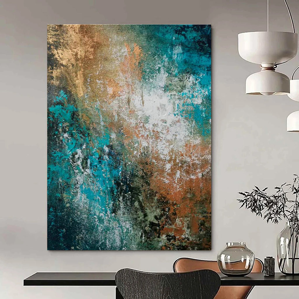 Giant Custom Handmade Abstract Painting for Pottery Studios  DLZ0018