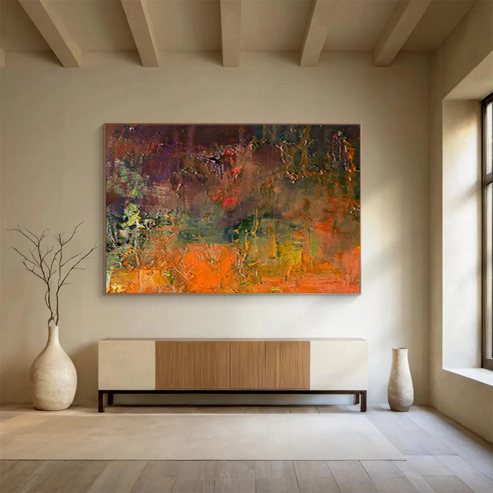 Custom Giant Abstract Hand Painting for Woodworking Shop DLZ2754