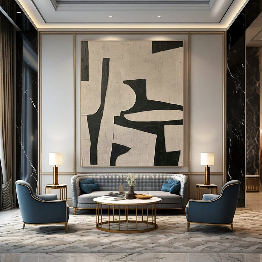 Immense Custom Hand-Painted Abstract Painting - Enchanting Addition to Botanical Gardens’ Visitor Centers  DLZ0180