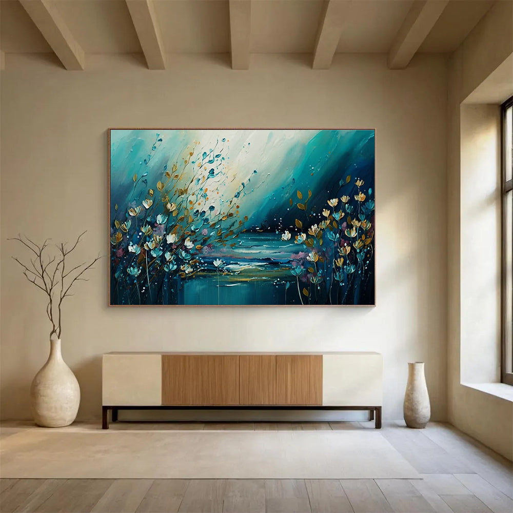 Oversized Customizable Handmade Abstract Wall Art for Libraries DLZ3263
