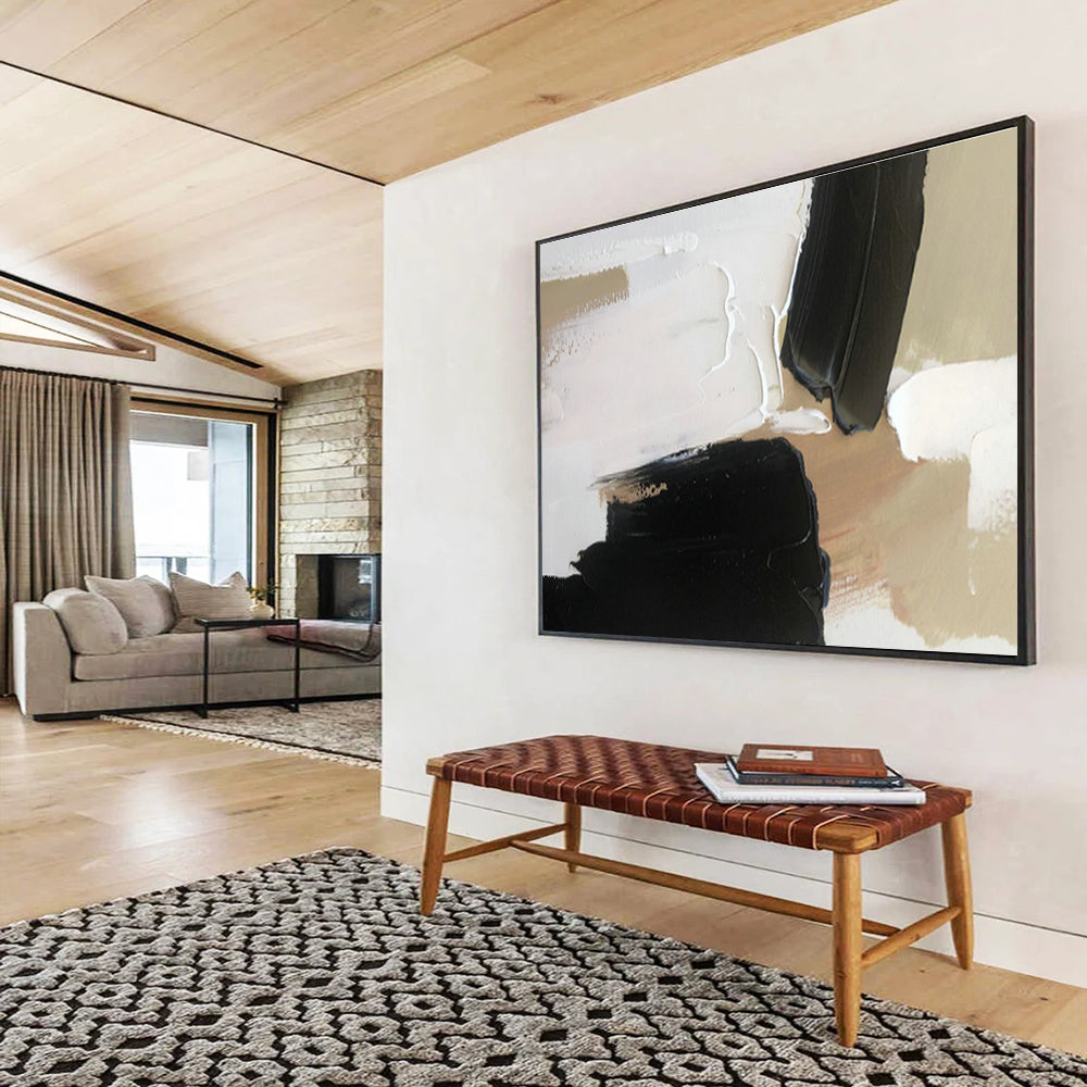 Oversized Custom Abstract Hand Painting for Luxury Residence DLZ2700