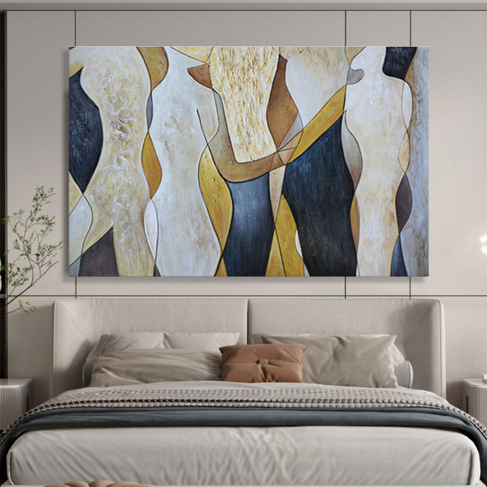 Large-Size Custom Abstract Hand Painting for Urban Rooftop Composting and Vermiculture Facility DLZ3115