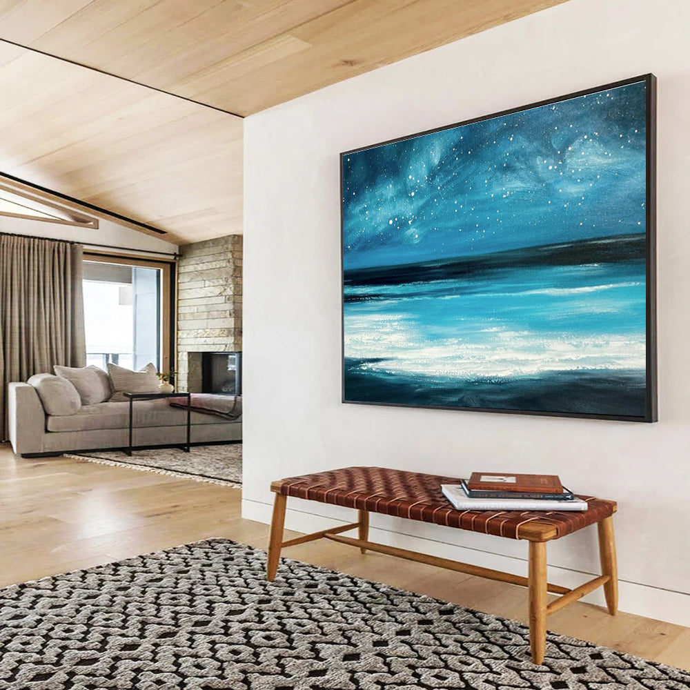 Customizable Wine Cellar Large Abstract Hand-Painted Art