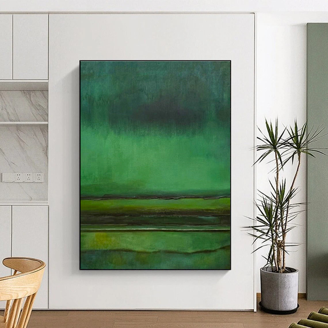 Large Custom Hand-Painted Abstract Canvas - Artistic Harmony for Feng Shui - Inspired Homes  DLZ0288