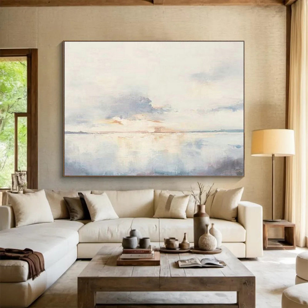 Custom-Made Giant Abstract Hand Painting for Yacht Interior Salon DLZ2799