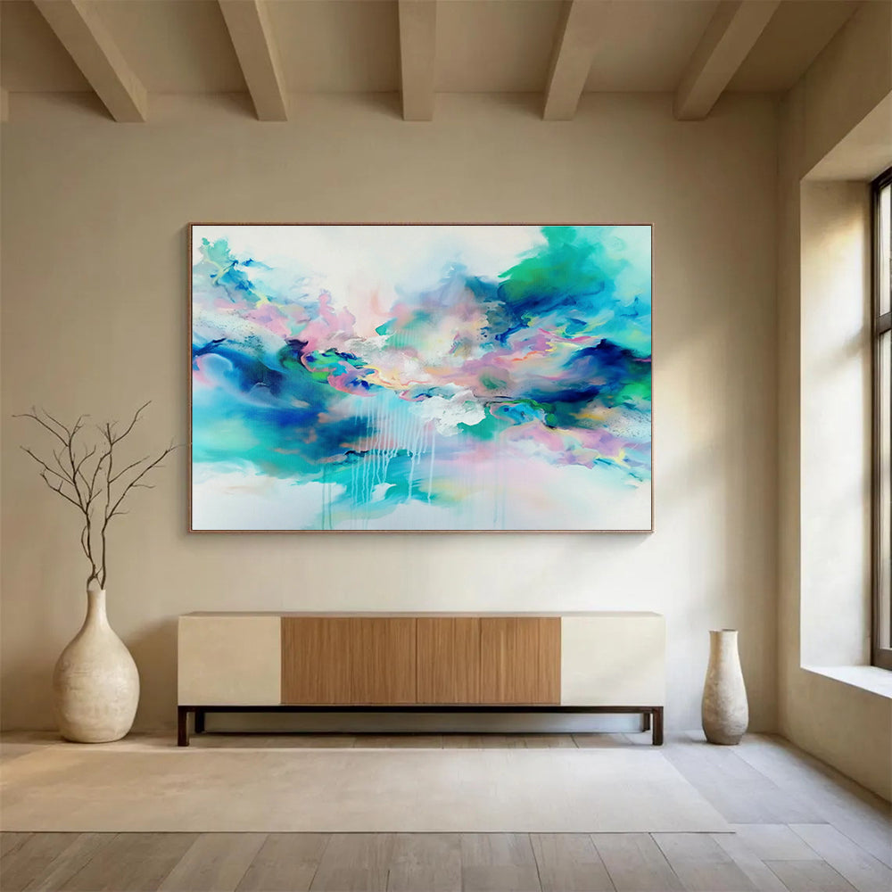 Large-Size Custom Hand-Painted Abstract Painting for E-sports Tournament Command Center DLZ2870
