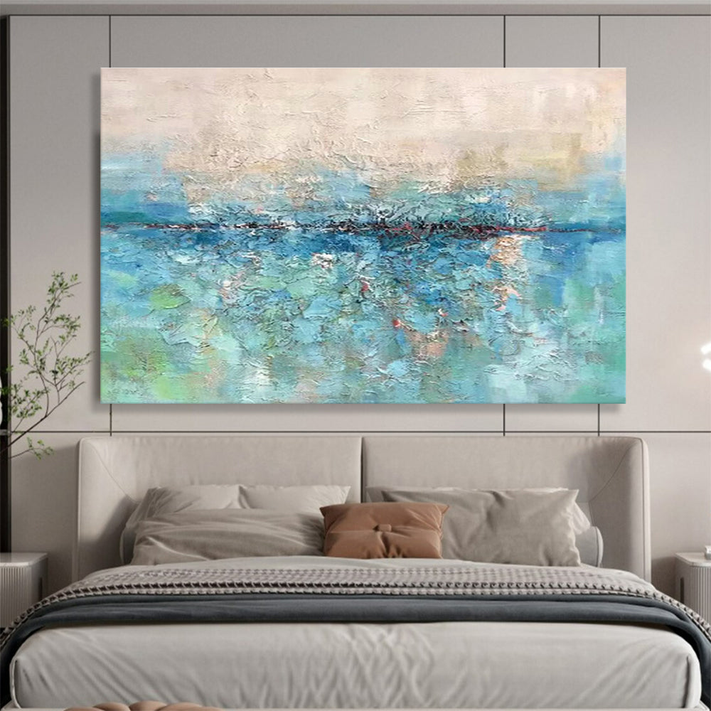 Oversized Custom Hand-Painted Abstract Art for Wedding Venue DLZ2739