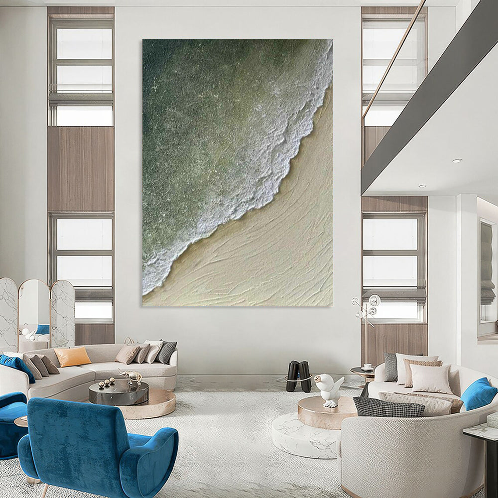 Massive Custom Hand-Painted Abstract Painting - Botanical Elegance for Orchid Conservatories  DLZ0222