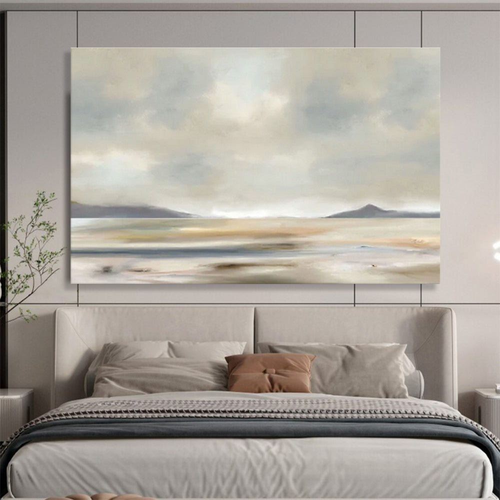 Oversized Custom Abstract Hand Painting for Nonprofit Office DLZ2743