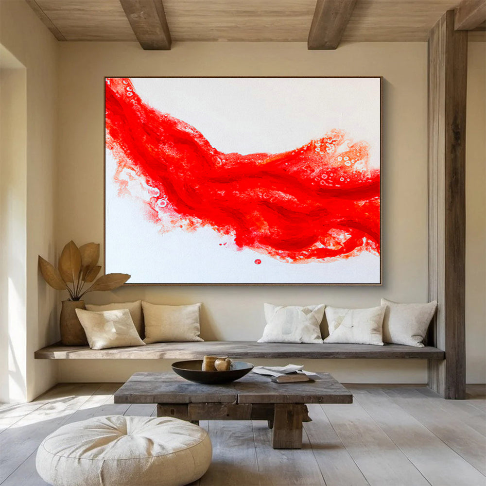 Customized Large Abstract Hand Painting for Alpine Mountain Glacier Monitoring Station DLZ2952