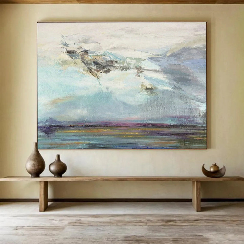 Custom-Made Quantum Satellite Control Center Large Abstract Hand Painting DLZ2580