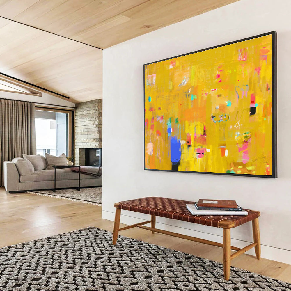 Kinetic Mobile Custom Hand-Painted Abstract Art for Atriums and Large Open Spaces