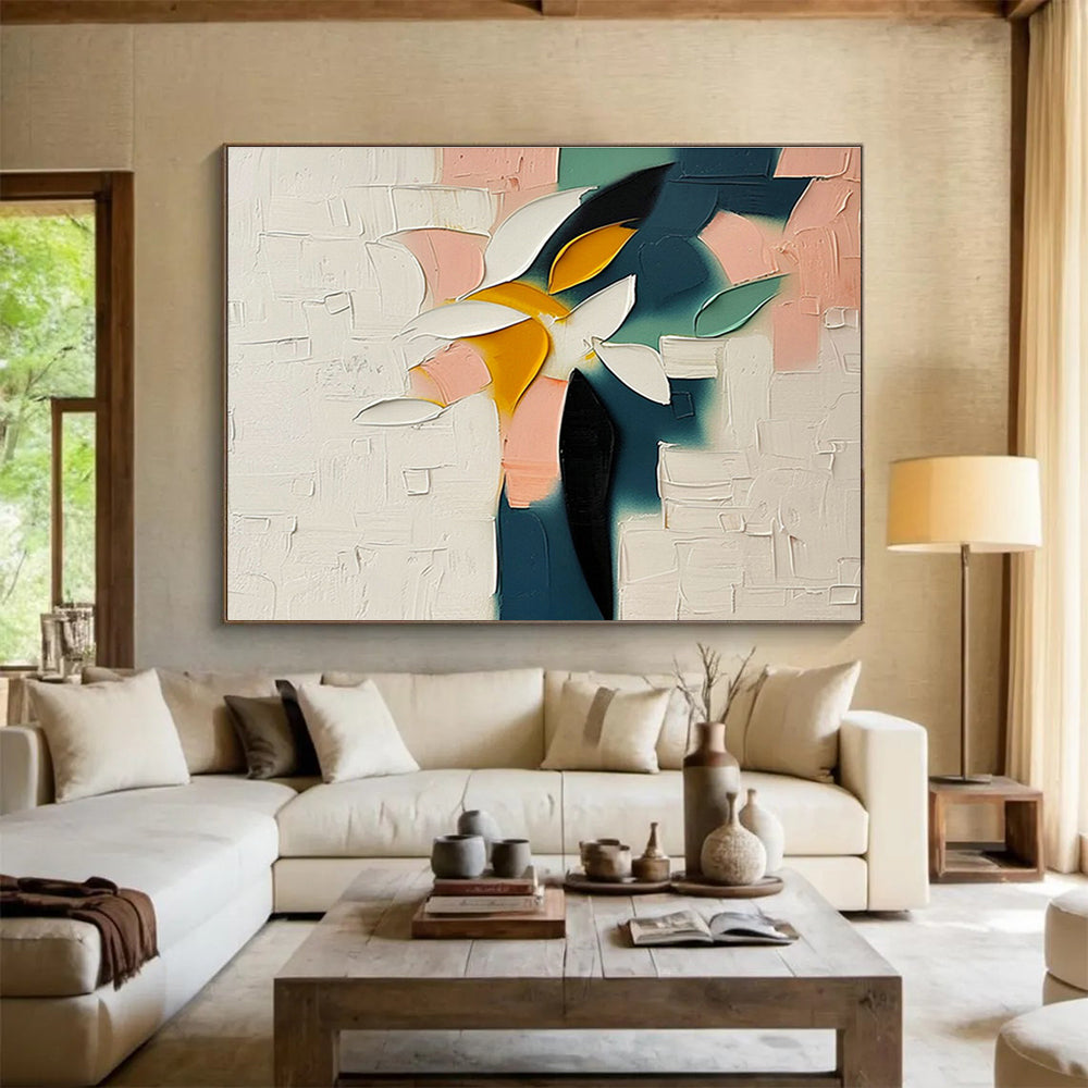 Large-Size Custom Abstract Hand Painting for Urban Rooftop Solar-Powered Desalination Plant DLZ3131