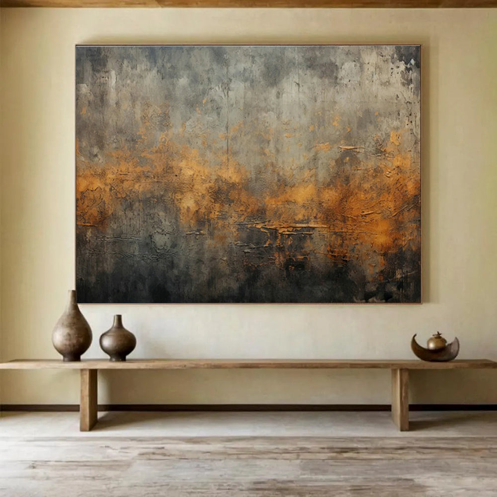 Large Custom Abstract Hand-Painted Art for Pottery Studio DLZ2753