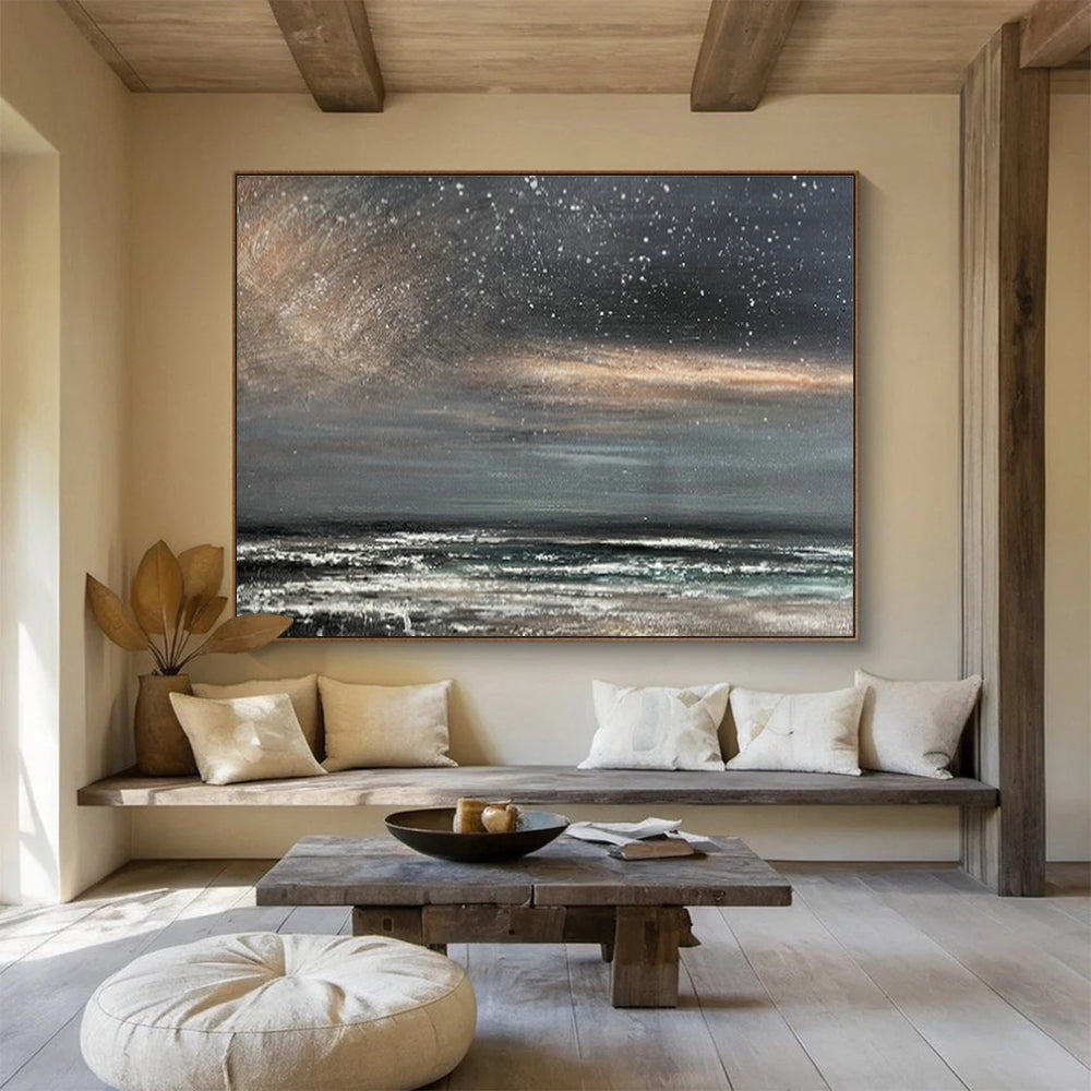 Tailored Cruise Ship Lobby Giant Abstract Hand Painting