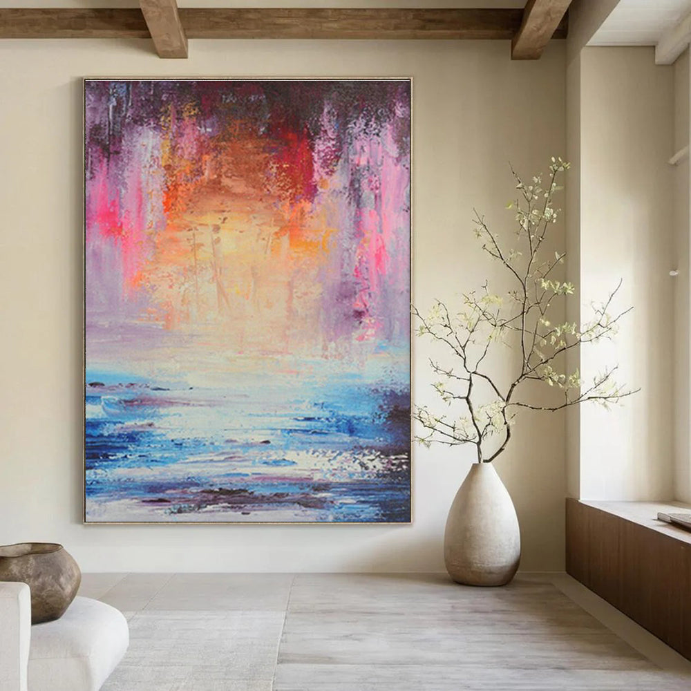 Colossal Custom Hand-Painted Abstract Art for Traditional African Drumming Workshops  DLZ0058