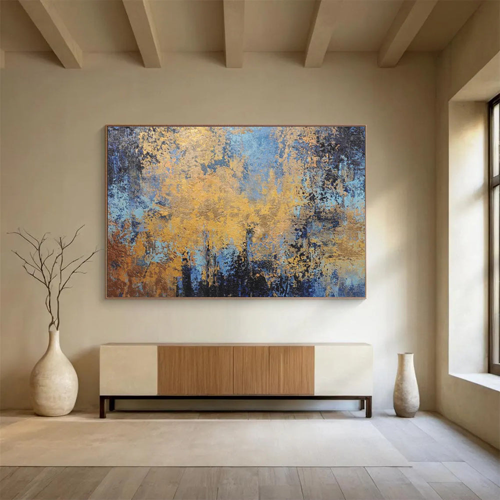 Custom Oversized Acrylic Abstract Painting - Hand-Painted for Living Room