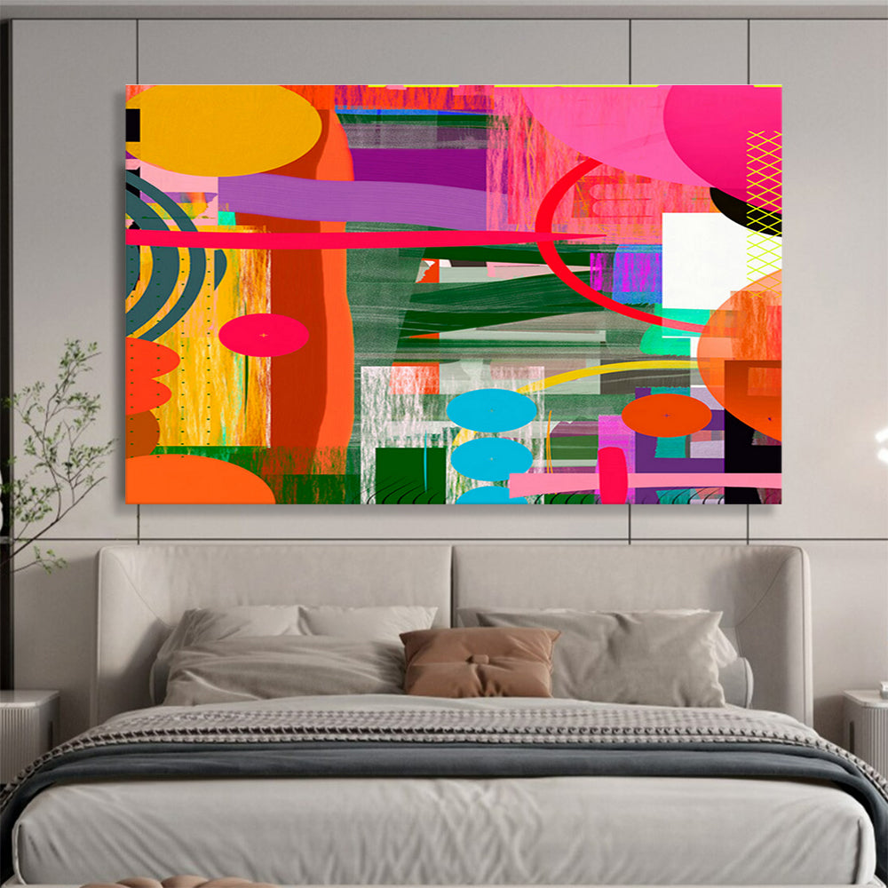Tailored Mall Lounge Oversized Abstract Hand Painting
