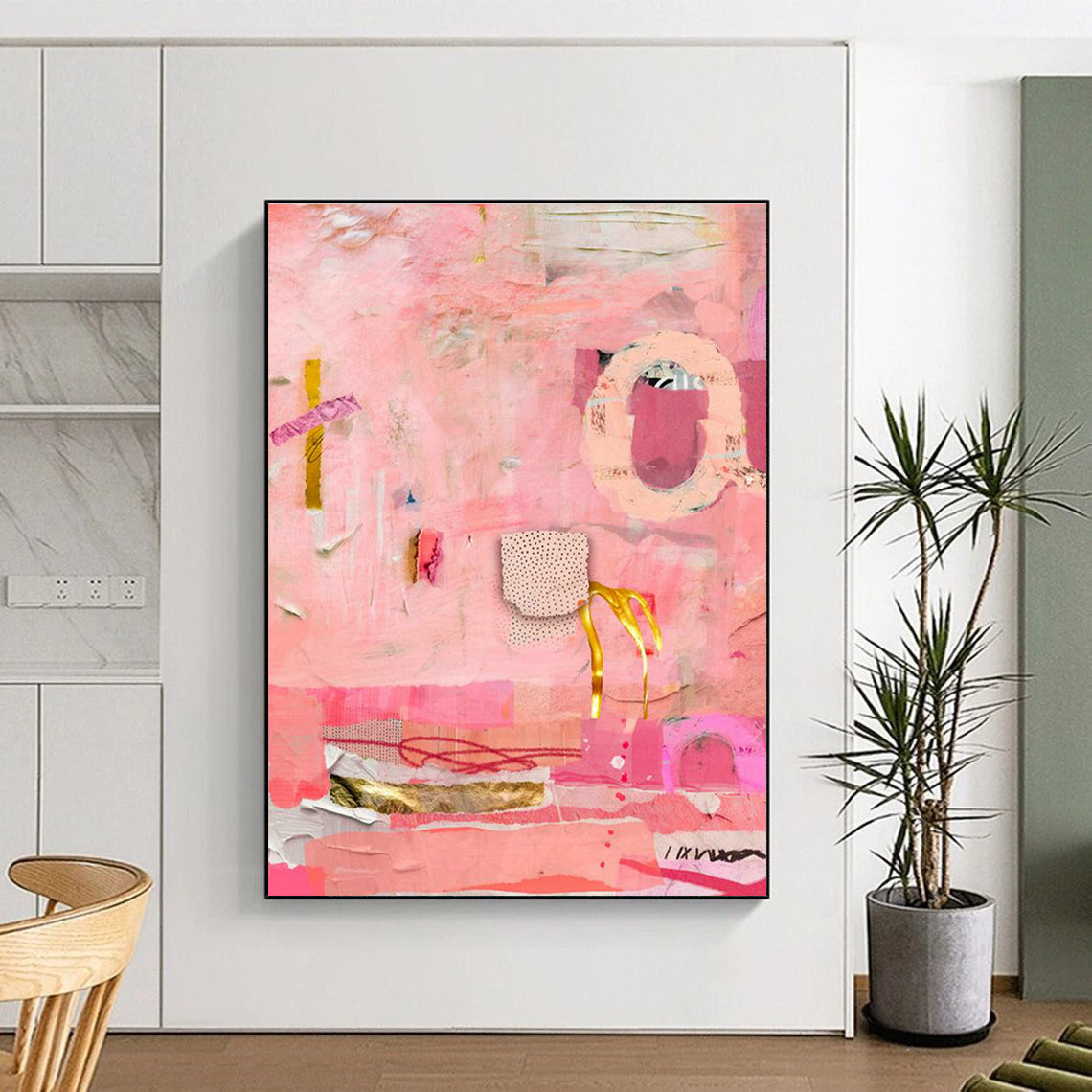 Huge Customizable Handmade Abstract Wall Art for Organic Winery Tasting Rooms  DLZ0087