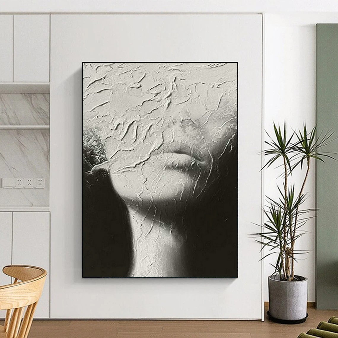 Grandiose Custom Hand-Painted Abstract Art - Ethereal Beauty for Ballet Rehearsal Studios  DLZ0223